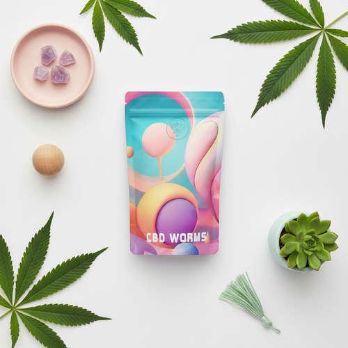 CBD Worms Flat Lay