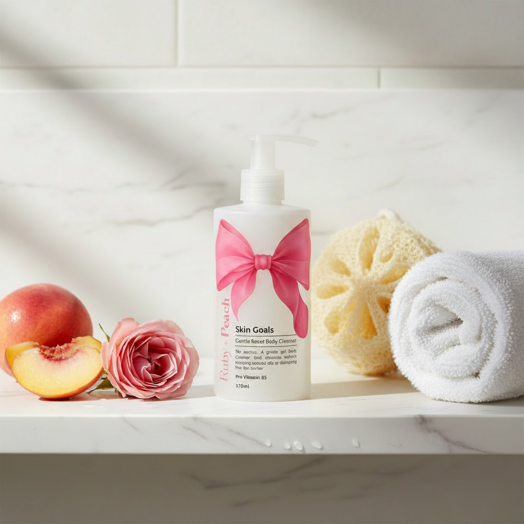 Ruby + Peach Lifestyle White Bottle